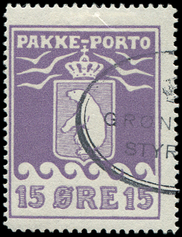 DANEMARK Groënland Colis Px 5 : 15ö. Mauve, Obl., TB - Autres & Non Classés