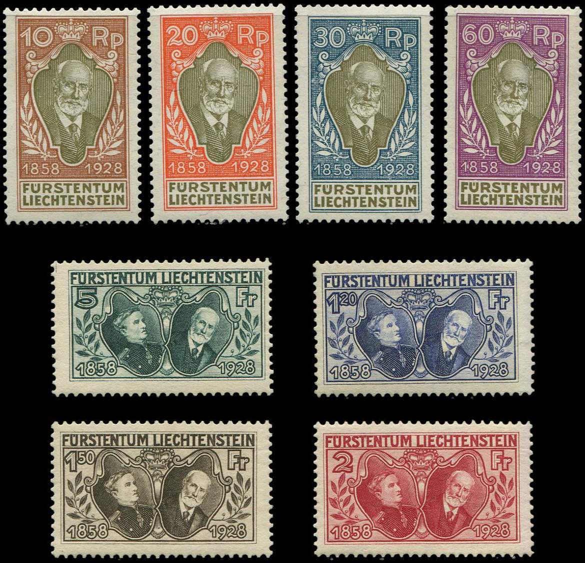 ** **   LIECHTENSTEIN 82/89 : Jean II, La Série, TB - Neufs