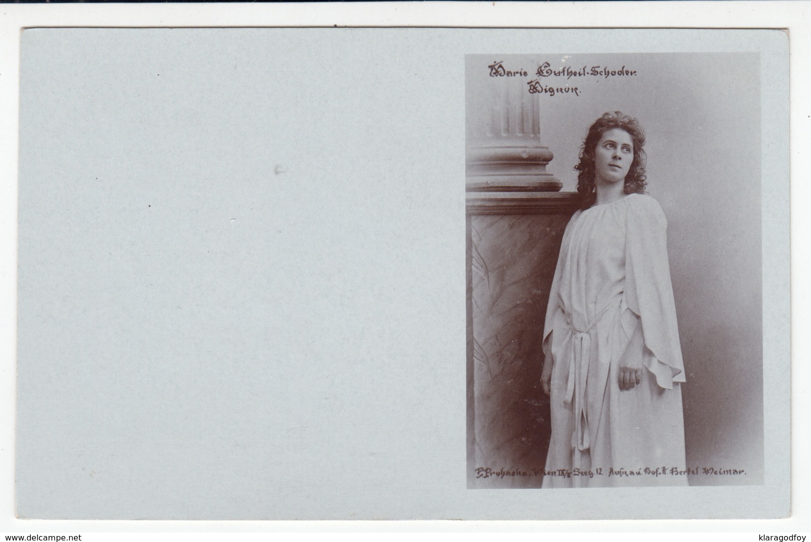 Marie Gutheil-Schoder (Soprano) Old Postcard Unused B170925 - Opera