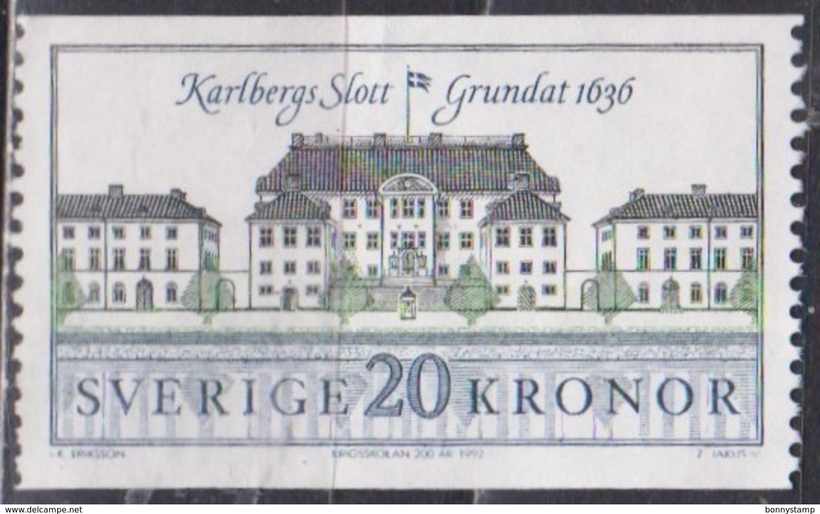 Svezia, 1991/1992 - 20k Karlberg Castle - Nr.1876 Usato° - Oblitérés