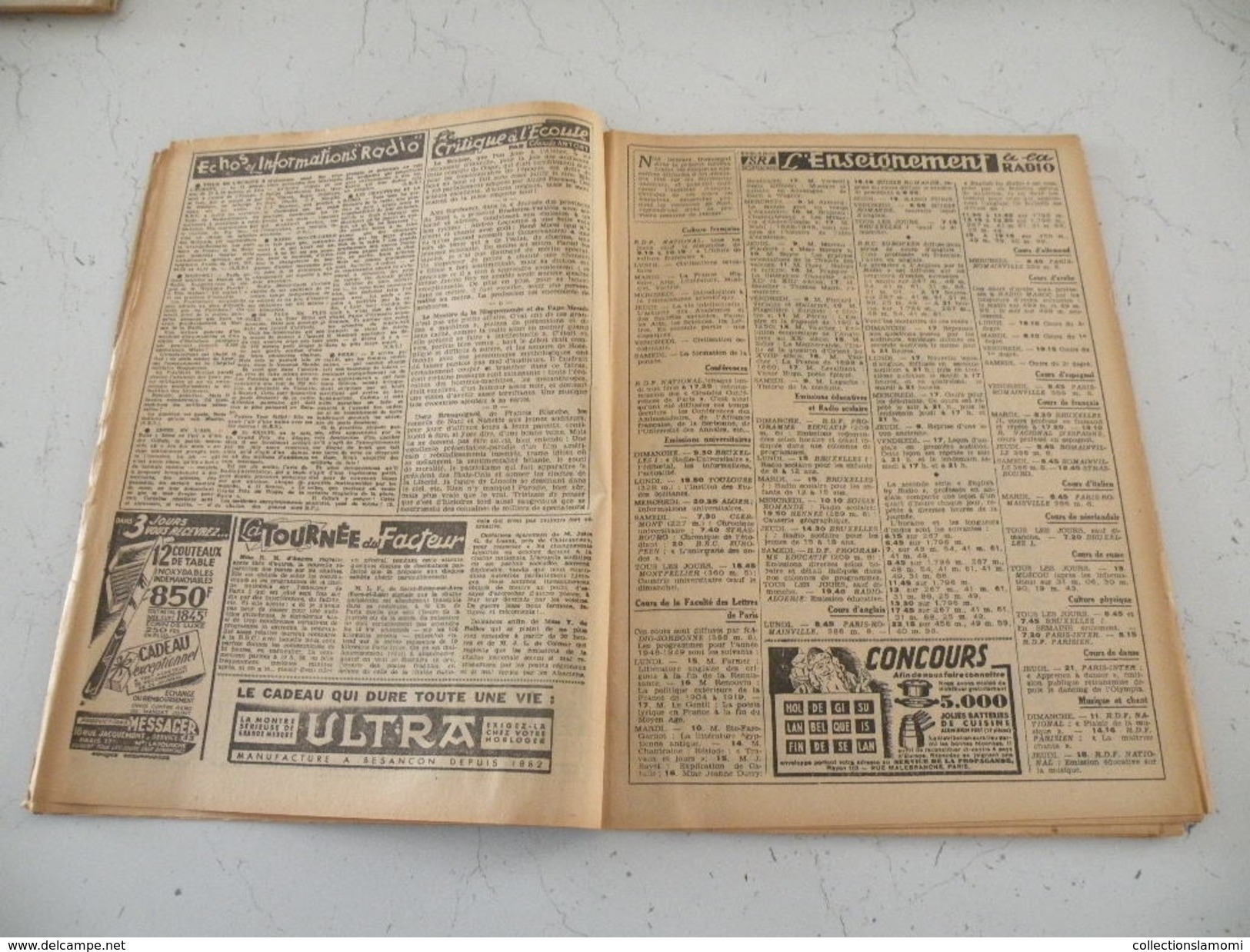 La Semaine Radiophonique N°52 > 26.12.1948 > Mathides Casadesus, Noël Australie,programmes De France & étranger 34 Pages - Informations Générales