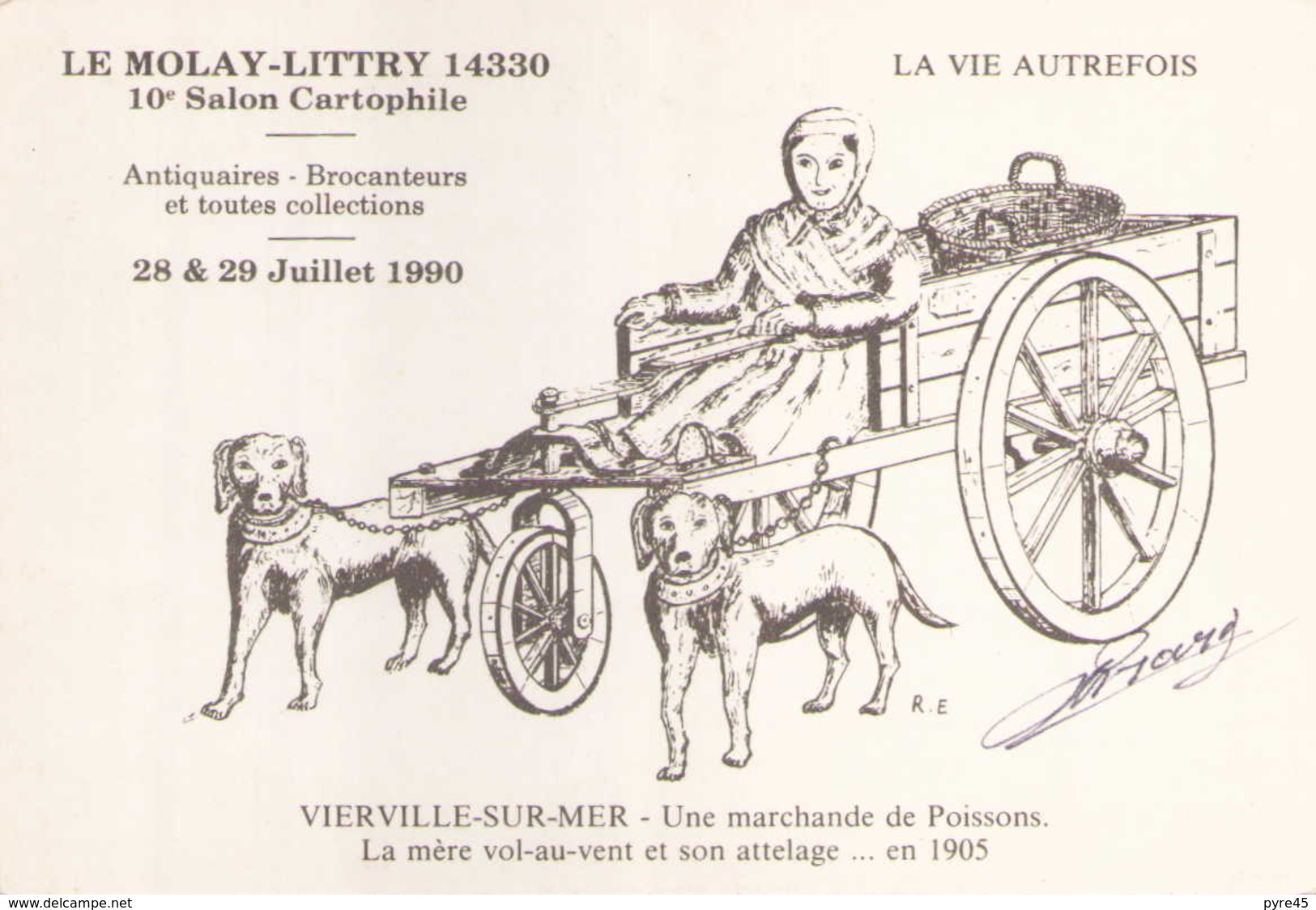 10 ° SALON CARTOPHILE LE MOLAY LITTRY 1990 - Bourses & Salons De Collections