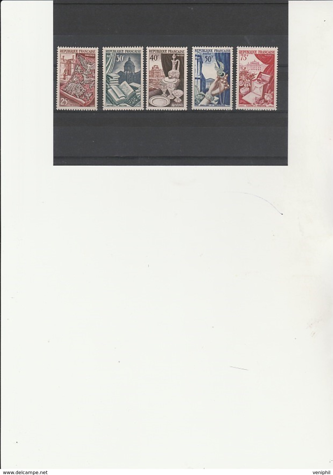 TIMBRES  METIERS D'ART - N° 970 A 974 NEUF XX SANS CHARNIERE -ANNEE 1954  - COTE : 45 € - Unused Stamps