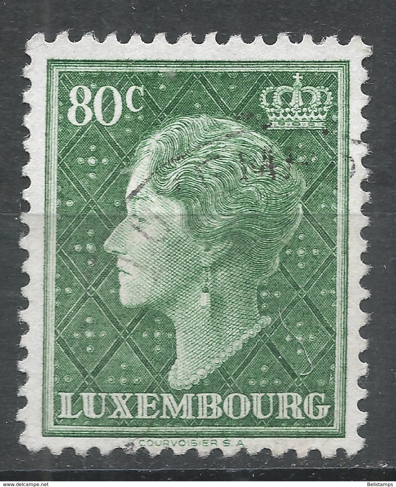 Luxembourg 1949. Scott #253 (U) Grand Duchess Charlotte - 1948-58 Charlotte Left-hand Side