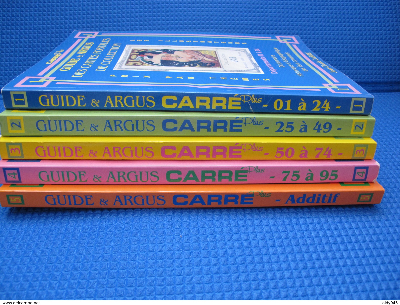 LIVRES - GUIDE & ARGUS CARTES POSTALES JC. CARRE - LOT DE 5 VOLUMES Dep 01 à 95 +++ - Livres & Catalogues