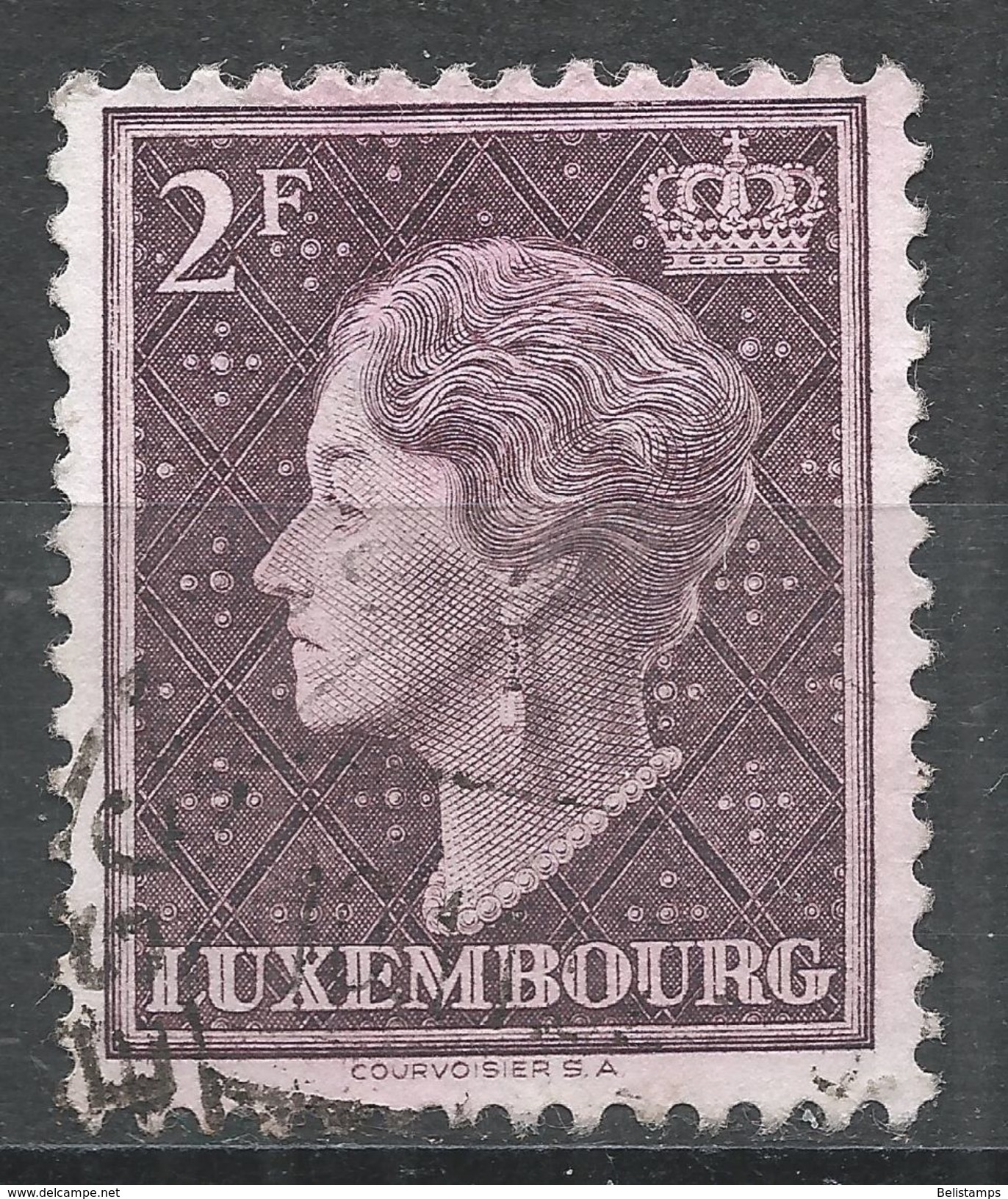Luxembourg 1948. Scott #257 (U) Grand Duchess Charlotte - 1948-58 Charlotte Linkerkant