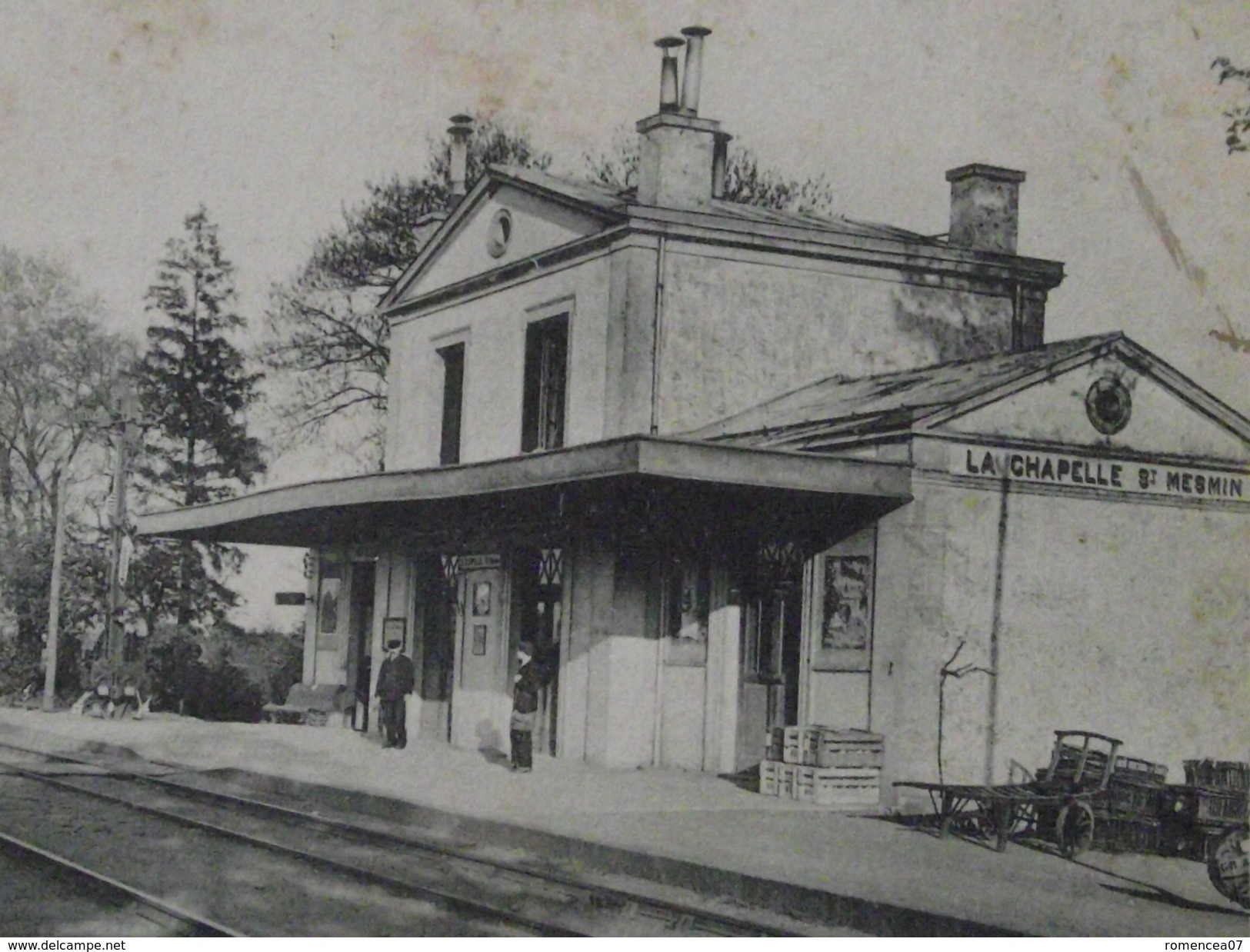 LA CHAPELLE SAINT-MESMIN (Loiret) - La GARE, INTERIEUR - Cheminot - Chef De Gare - Animée - Voyagée En 1908 - Autres & Non Classés