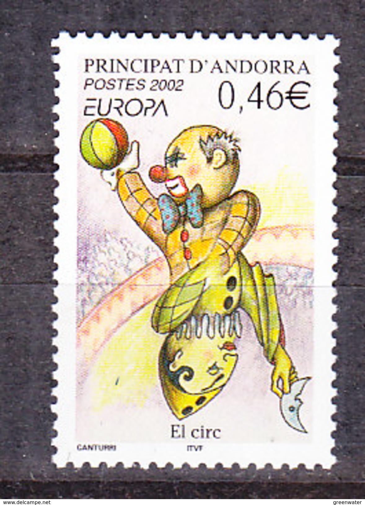 Europa Cept 2002 Andorra Fr 1v ** Mnh (36867A) Promotion - 2002