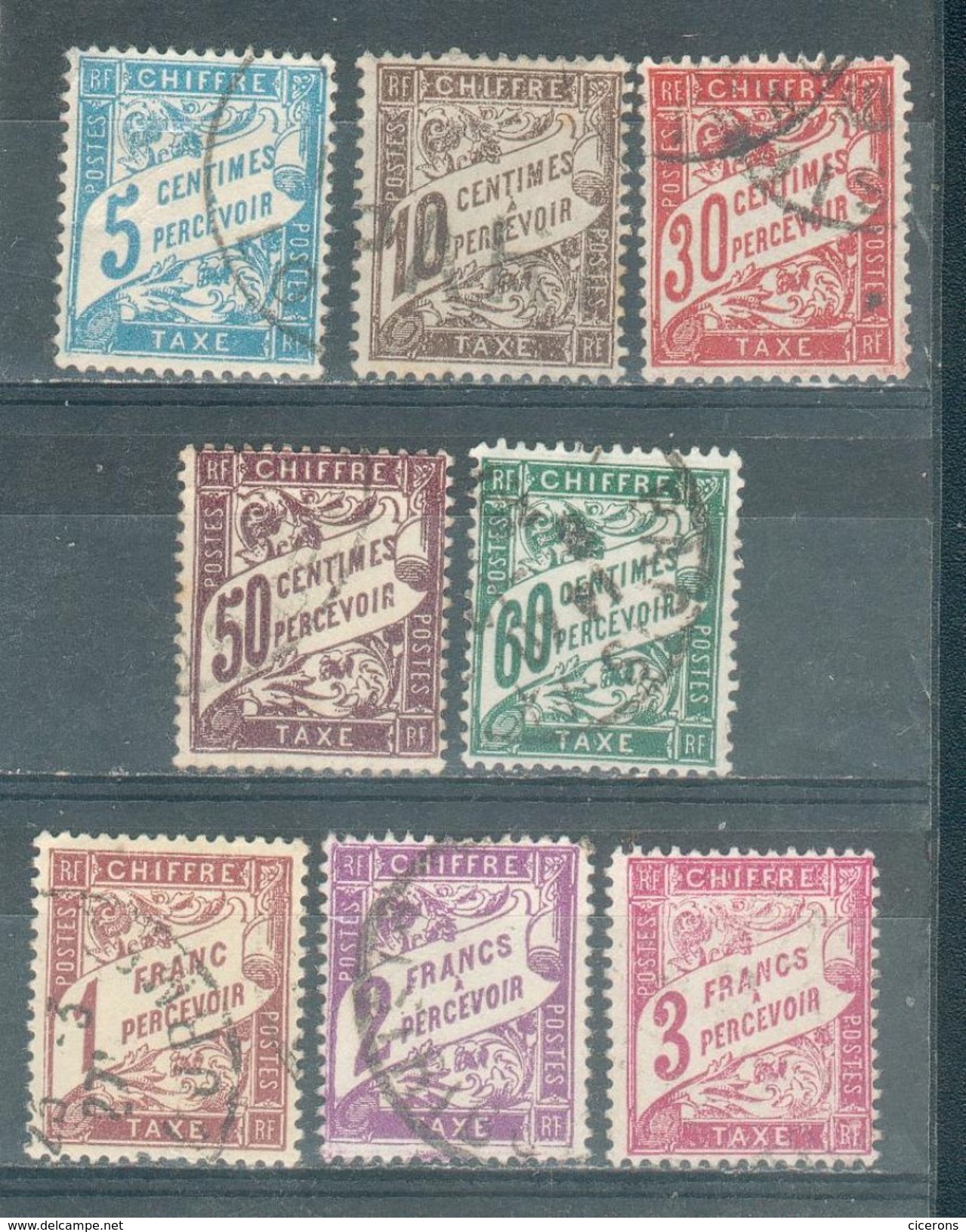 FRANCE ; Taxes ; 1893-1935 ; Y&T N° ; Lot : 012 Type II  ; Oblitéré - 1859-1959 Oblitérés