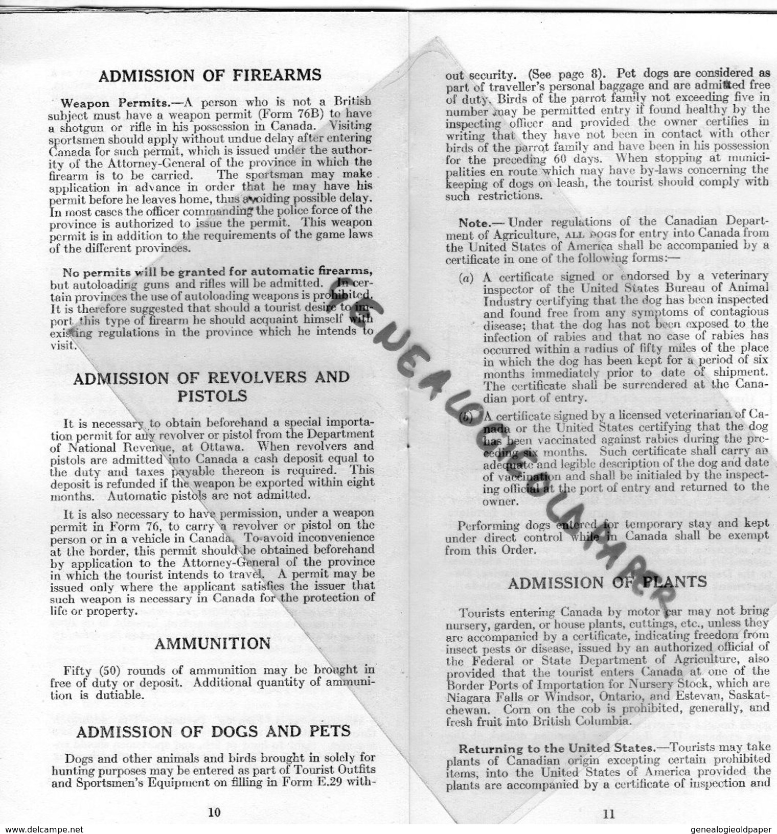 CANADA -DEPLIANT TOUIRISTIQUE 1949- COMMENT ENTRER AU CANADA- ROBERT H.WINTERS MINISTER-OTAWA-LEO DOLAN- - Tourism Brochures