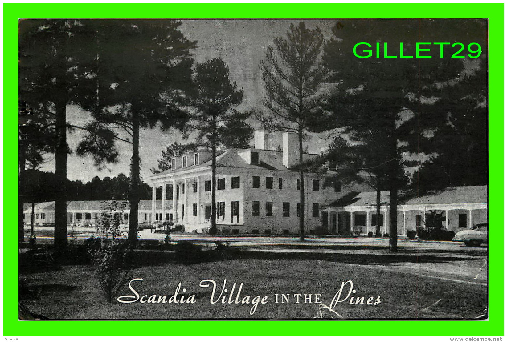 RALEIGH, NC -  SCANDIA VILLAGE IN THE PINES MOTOR COURT - TRAVEL IN 1958 - - Raleigh