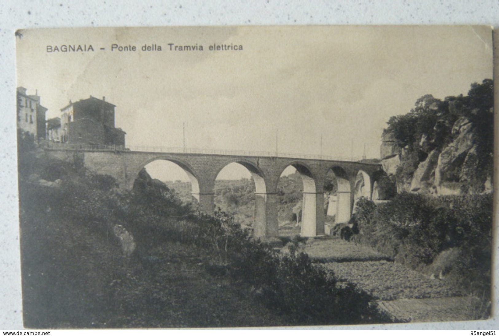 BAGNAIA VITERBO - PONTE DELLA TRAMVIA ELETTRICA 1914 - CARTOLINA DI 103 ANNI!!! - Viterbo