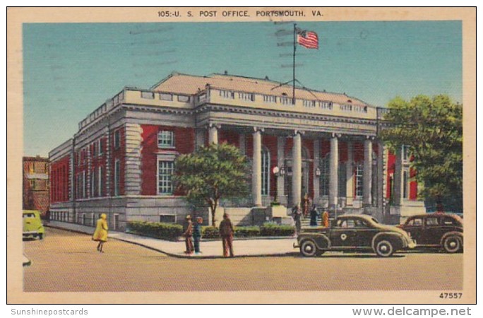 Virginia Portsmouth Post Office 1941 - Portsmouth