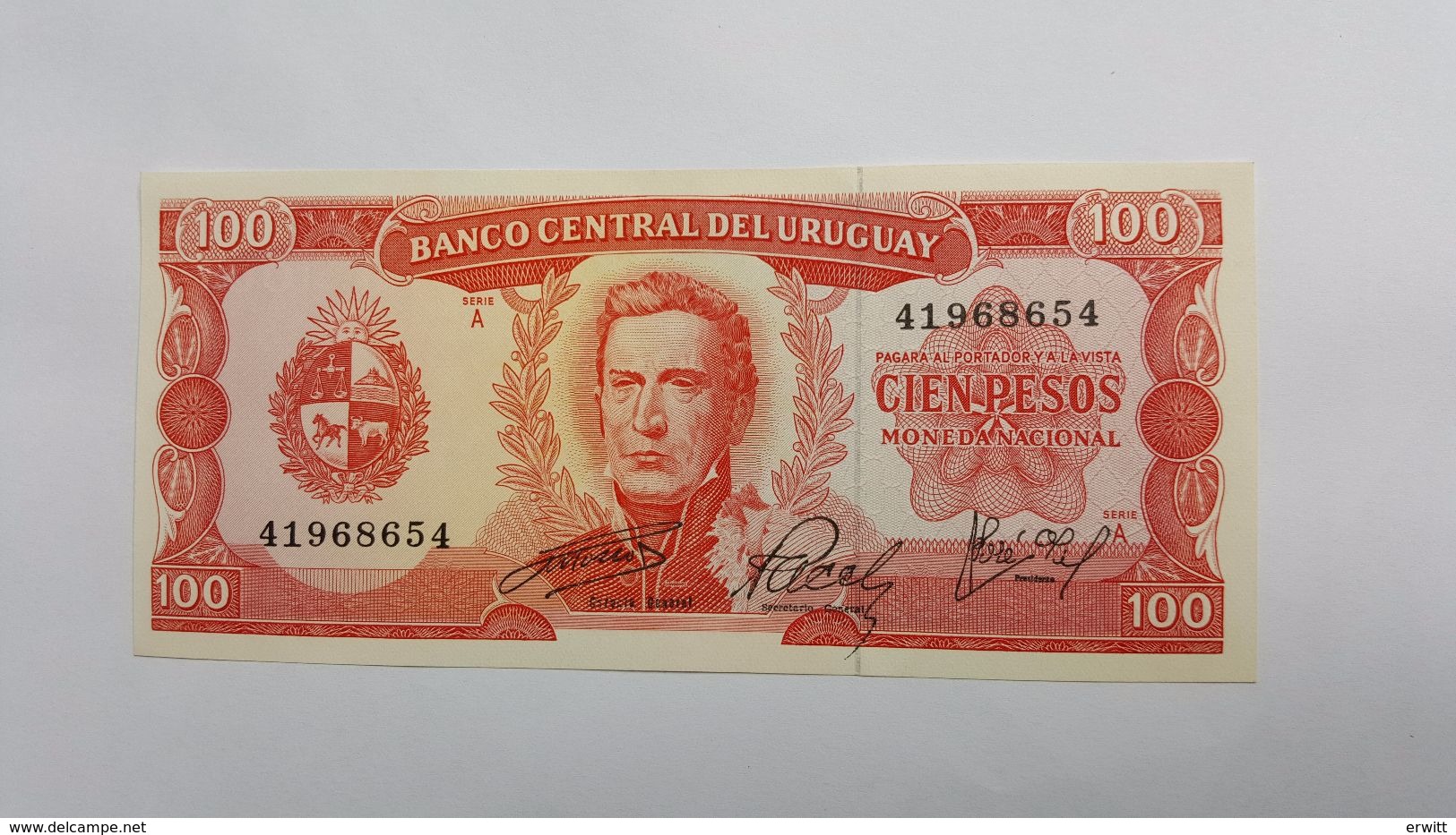 URUGUAY 100 PESOS 1967 - Uruguay