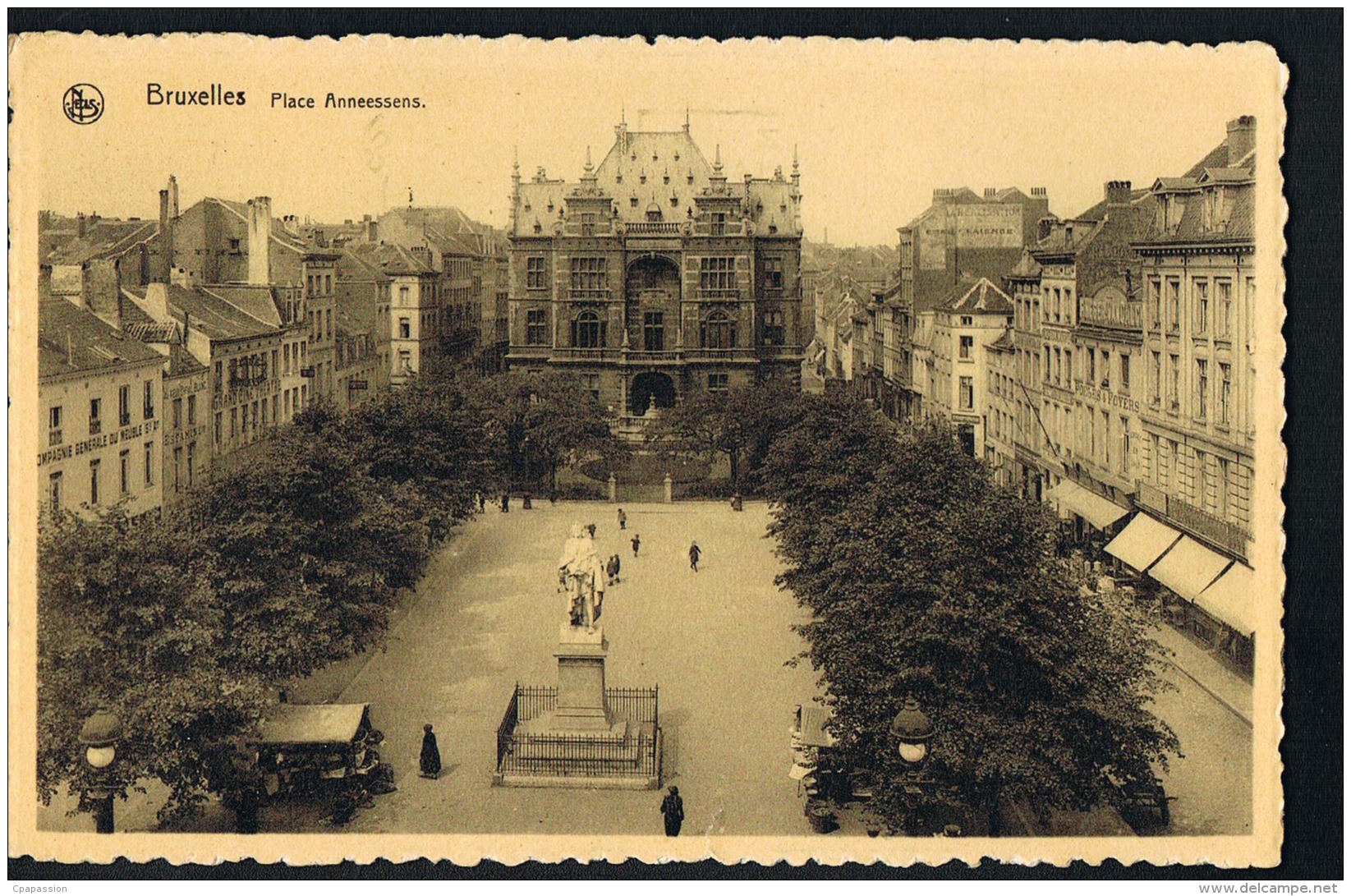 BRUXELLES  - Place Anneessens - Voyagée   Scans Recto Verso-Paypal Free - Squares