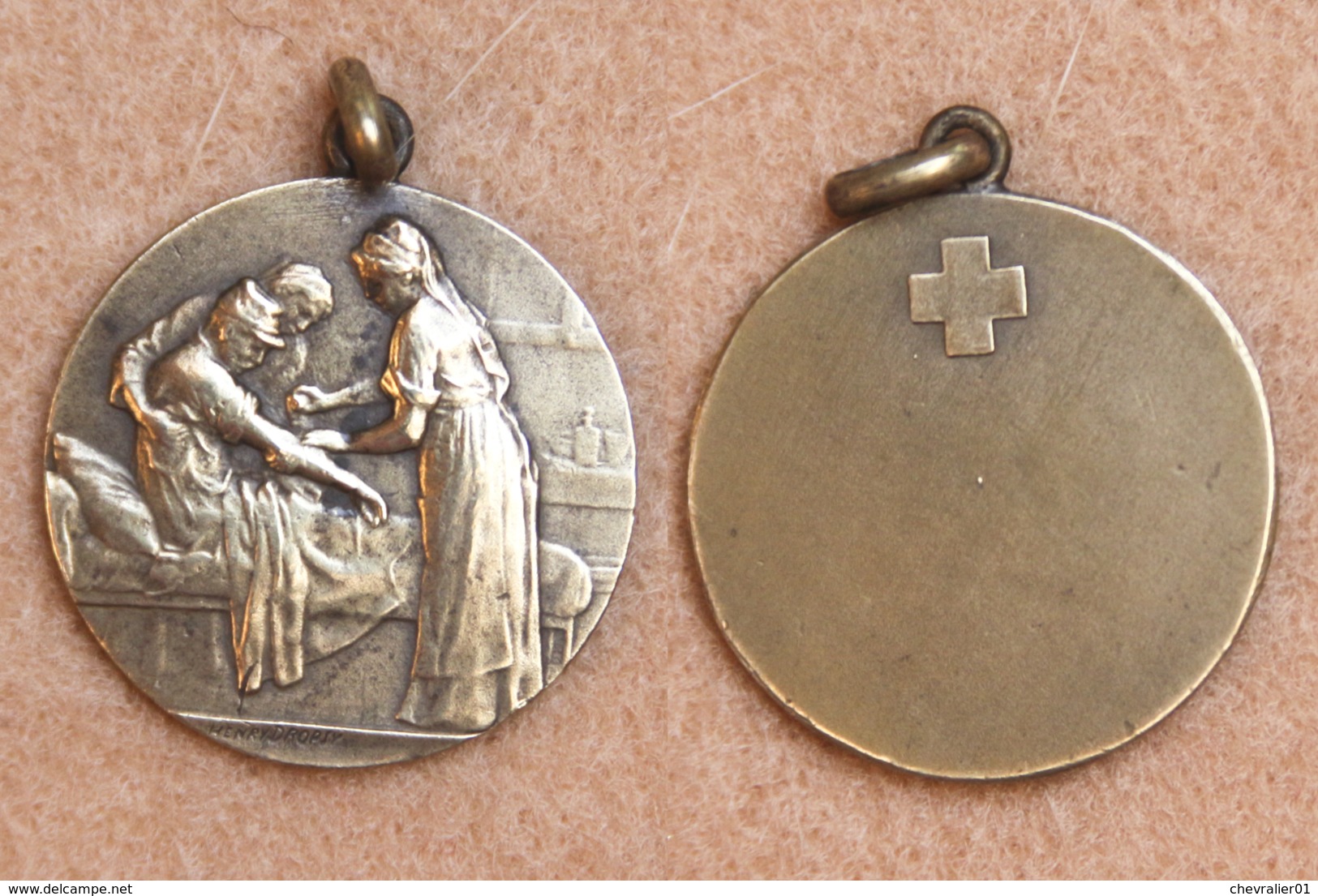 Médaille Commémorative 06_WW1, Première Guerre Mondiale 1914-1918_soins Aux Blessés - Belgique