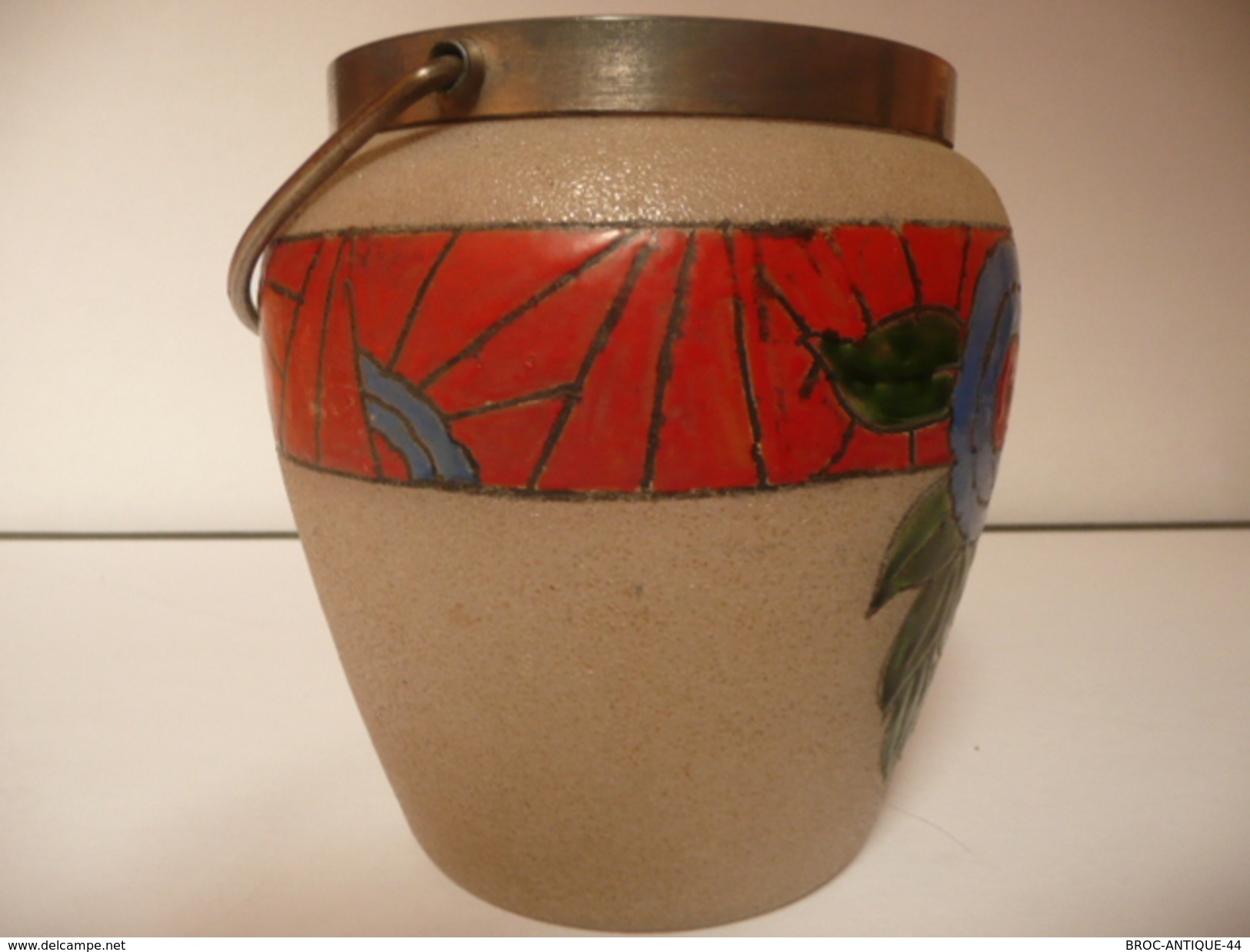 N°8 - VIEUX POT A BISCUITS EN VERRE - DIAMETRE 14 Cm HAUTEUR 19 Cm AVEC LE COUVERCLE (4 Cm) SIGNE ELM - Glas & Kristall