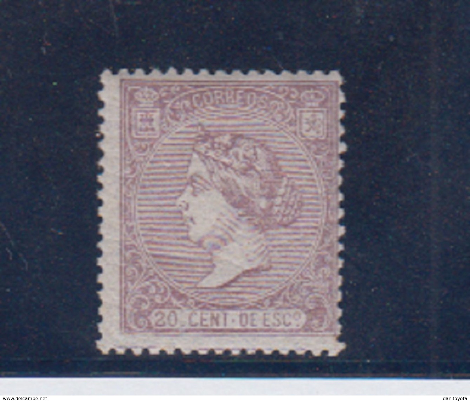 EDIFIL 85 *.  20C DE E LILA ISABEL II - Unused Stamps