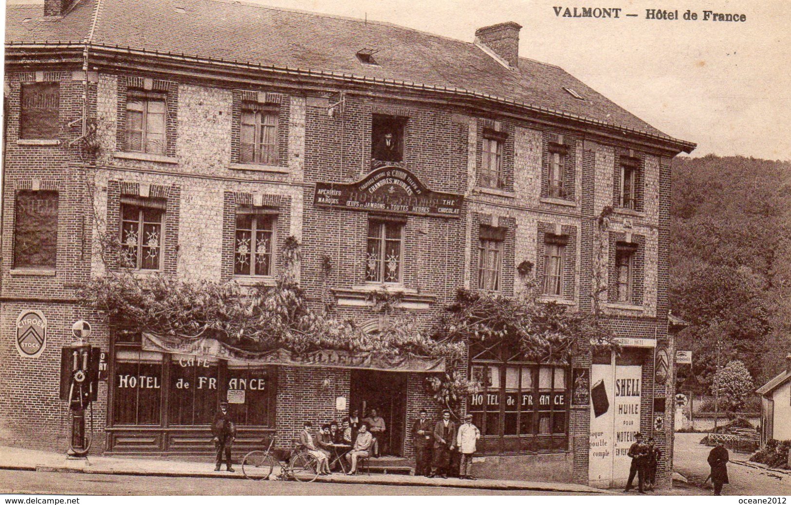 76 Valmont . Hotel De France. Pompe à Essence - Valmont