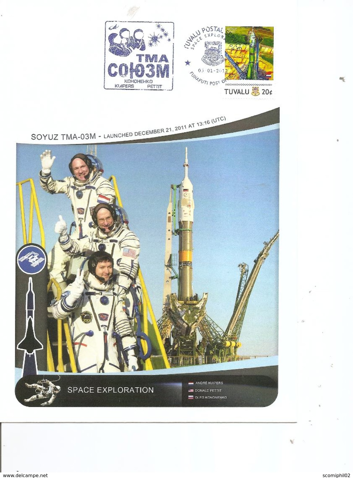 Espace - Soyuz TMA-03M ( Commémoratif De Tuvalu De 2012 à Voir) - Oceanía