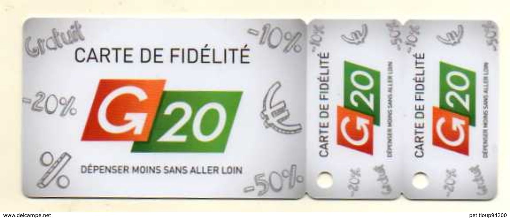 CARTE DE FIDELITE  + 2 PORTE-CLES  G20 - Gift And Loyalty Cards