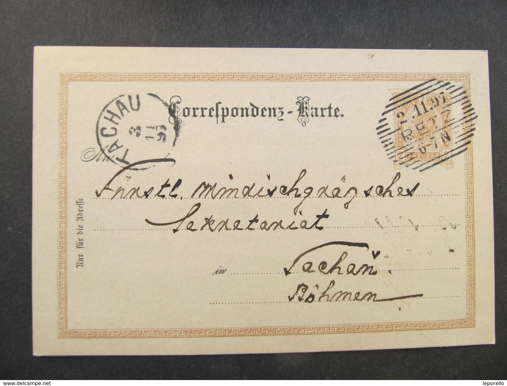 Korrespondenzkarte RETZ - Tachau Windischgrätz 1897 //  D*27305 - Briefe U. Dokumente