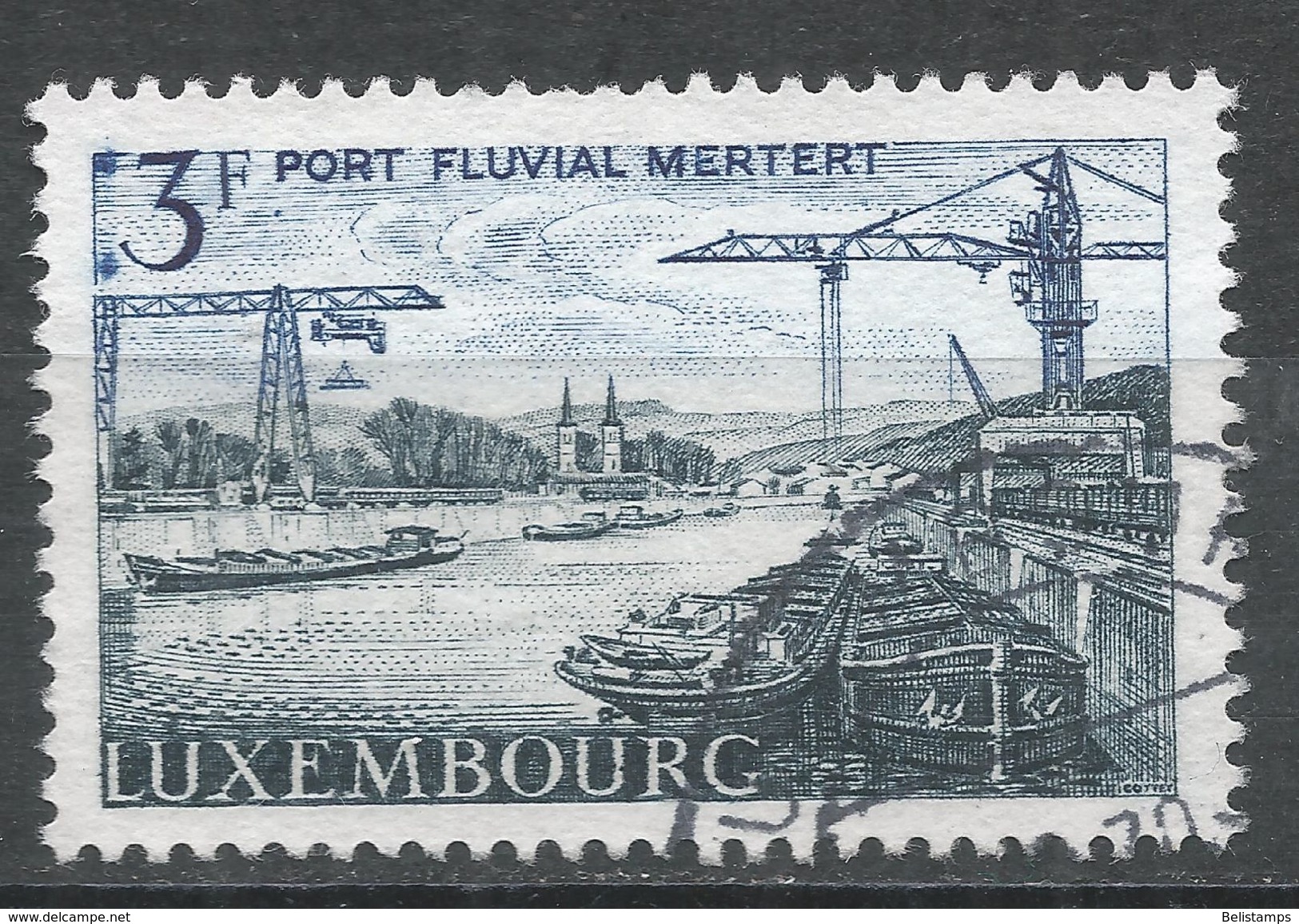 Luxembourg 1967. Scott #459 (U) Mertert Moselle River Port - Oblitérés