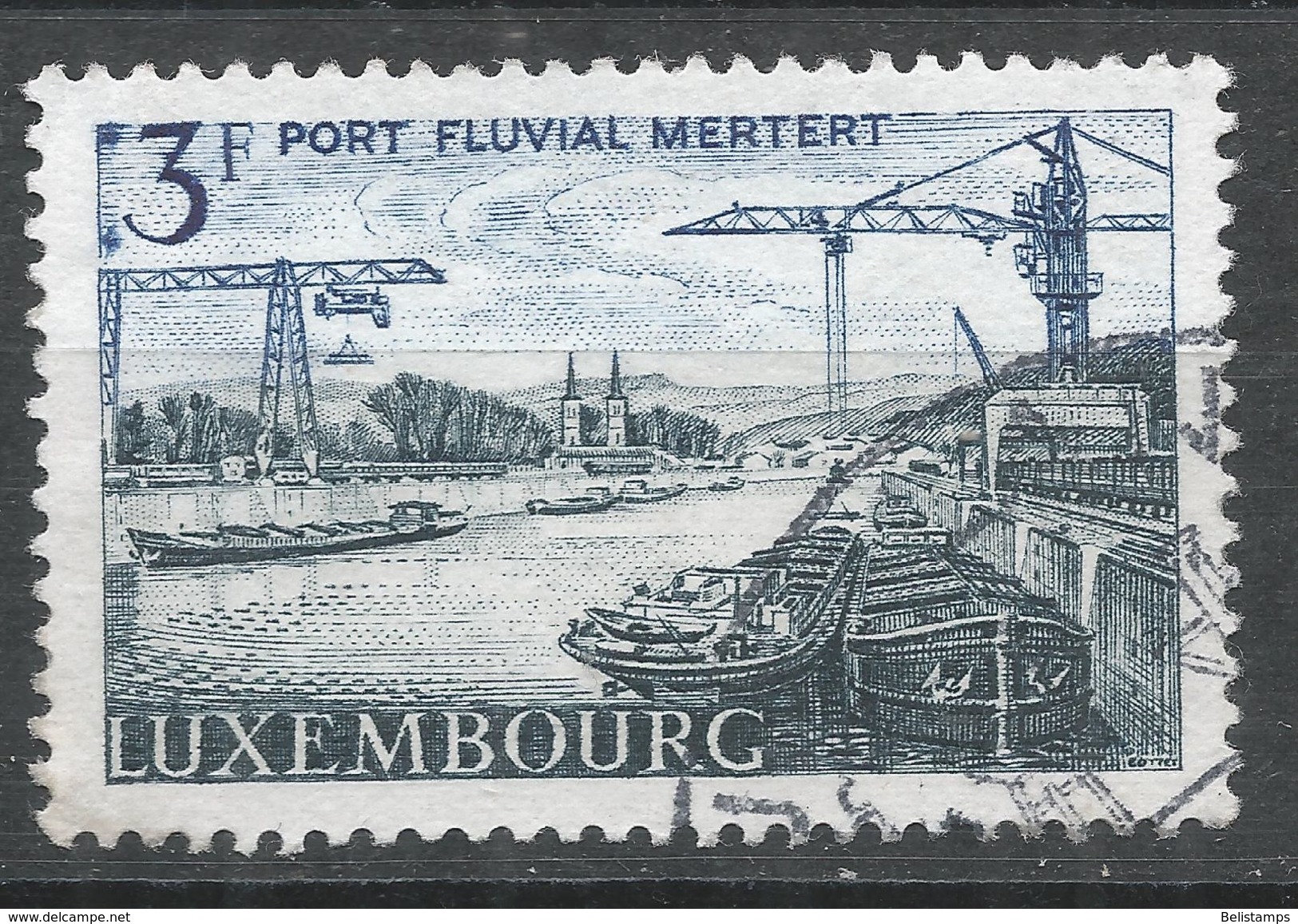 Luxembourg 1967. Scott #459 (U) Mertert Moselle River Port - Oblitérés