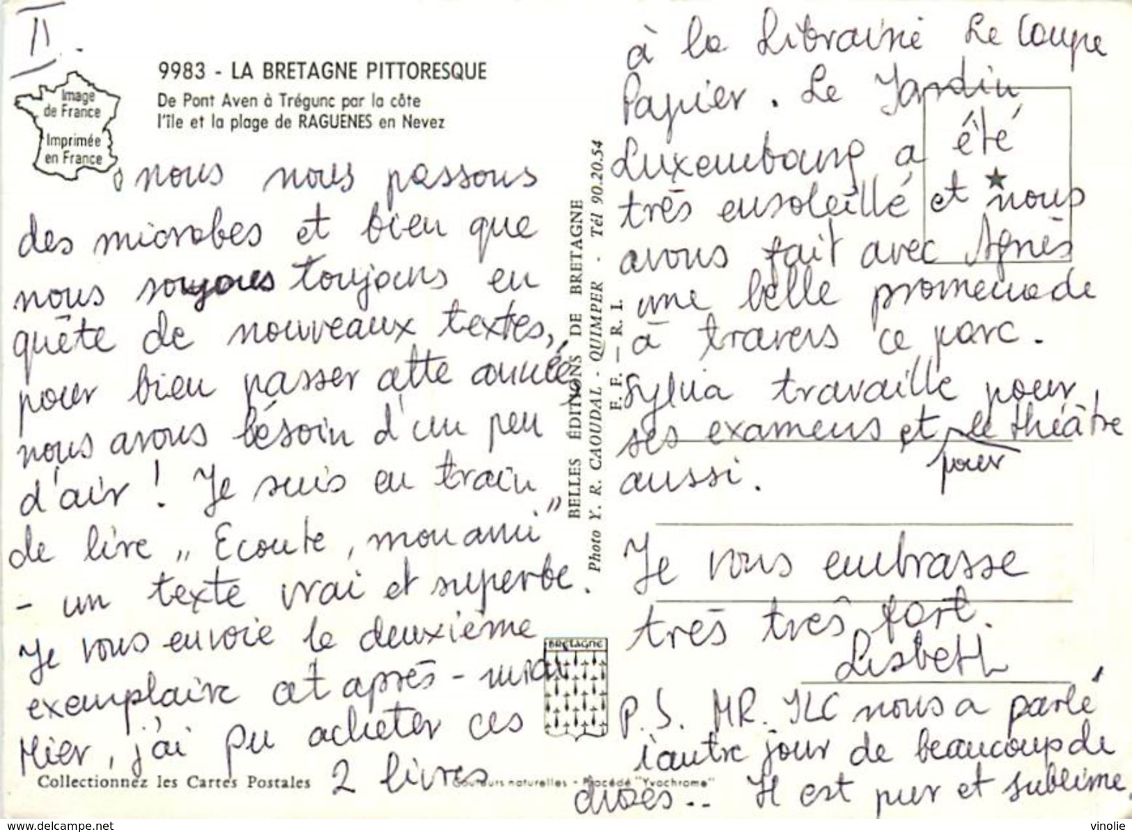 PIE 17-T-GAN-7412 : RAGUENES EN NEVEZ  PRES TREGUNC. VUE AERIENNE. - Autres & Non Classés