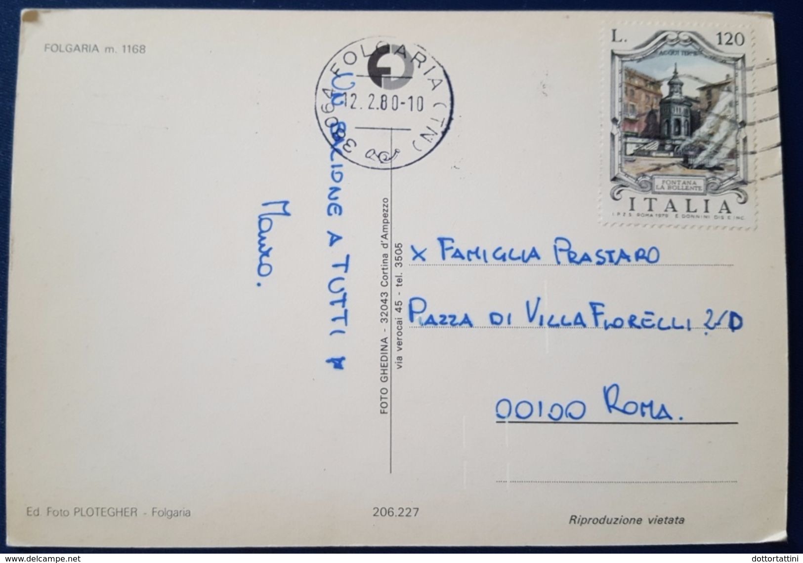 FOLGARIA (TRENTO) - Panorama Con La Neve Vg 1980 Nice Stamp - Trento