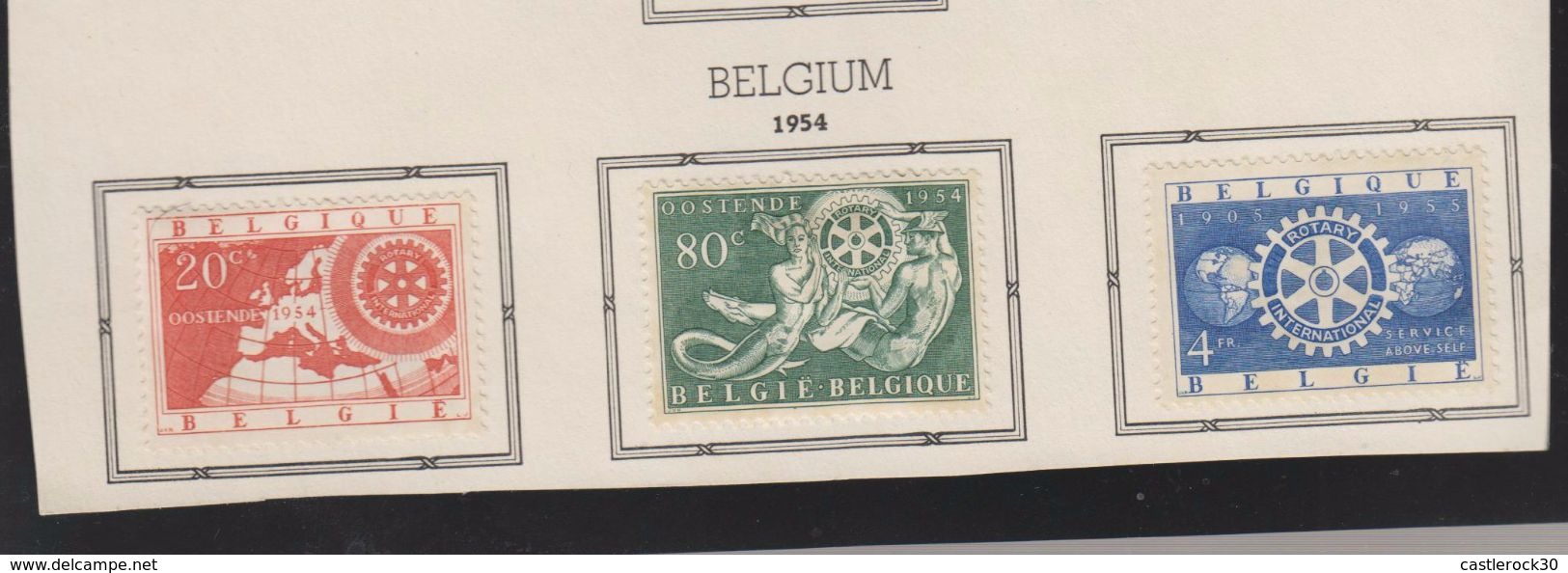 O) 1955 BELGIUM, INTERNATIONAL ROTARY - MERMAID AND MERCURY HOLDING EMBLEM-TWO GLOBES, SCOTT A 112, MINT - Ongebruikt