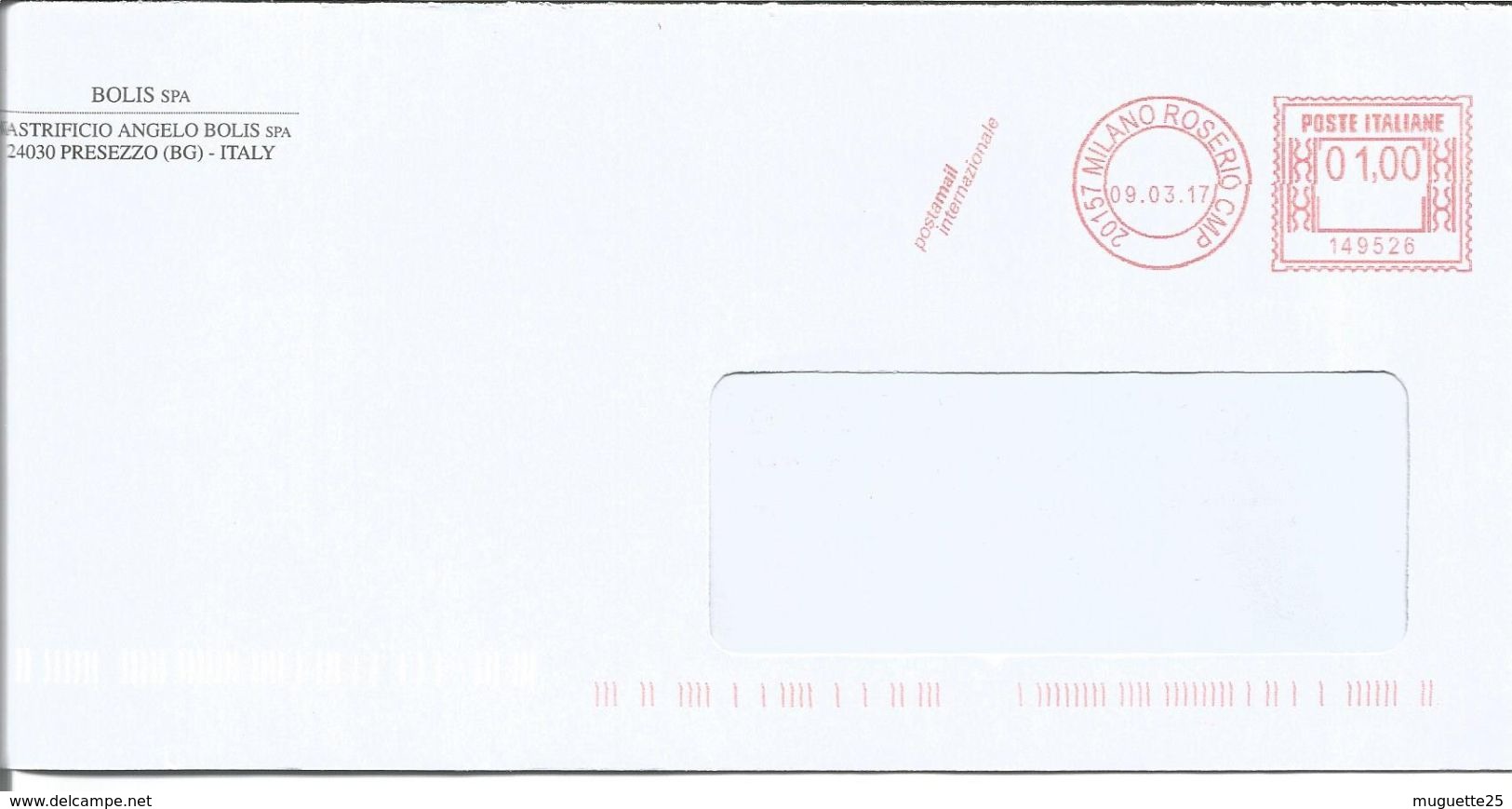 Enveloppe Avec Marque Prioritaire Italie - Macchine Per Obliterare (EMA)