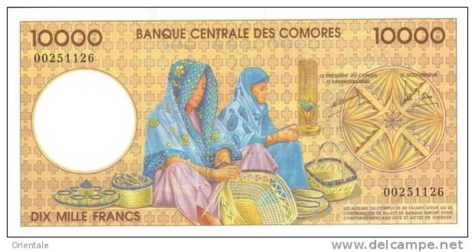 COMOROS P. 14 10000 F 1997 UNC - Comoros