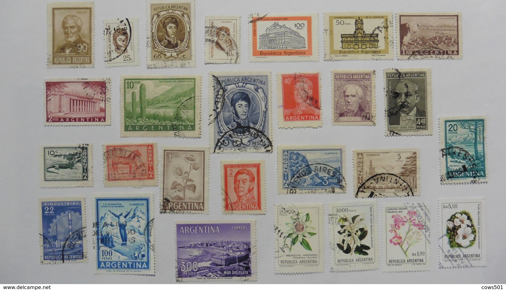 Argentine :27 Timbres Oblitérés - Collections, Lots & Séries