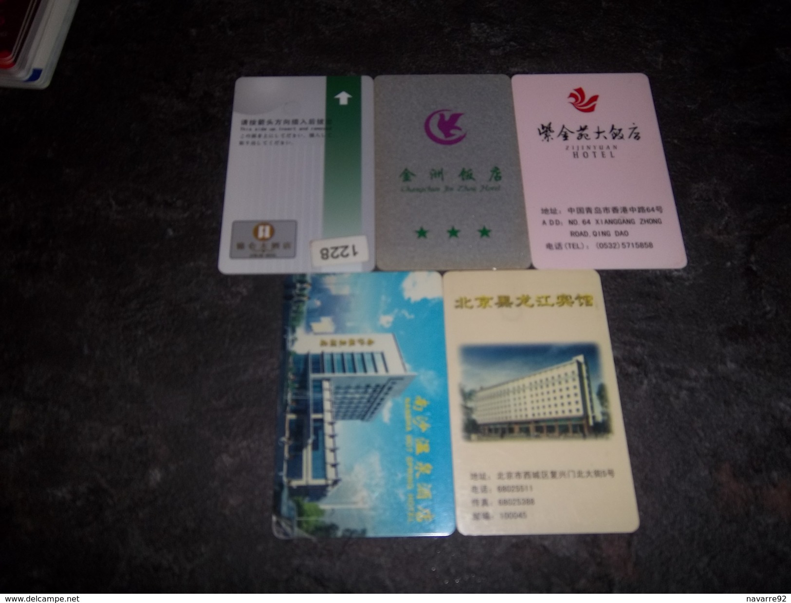 JOLI LOT 5 CLES D'HOTEL A PUCE CHINE T.B.E !!! - Hotel Key Cards