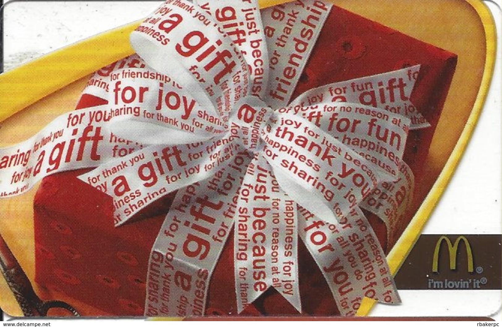 McDonalds Gift Card Copyright 2006 - Gift Cards