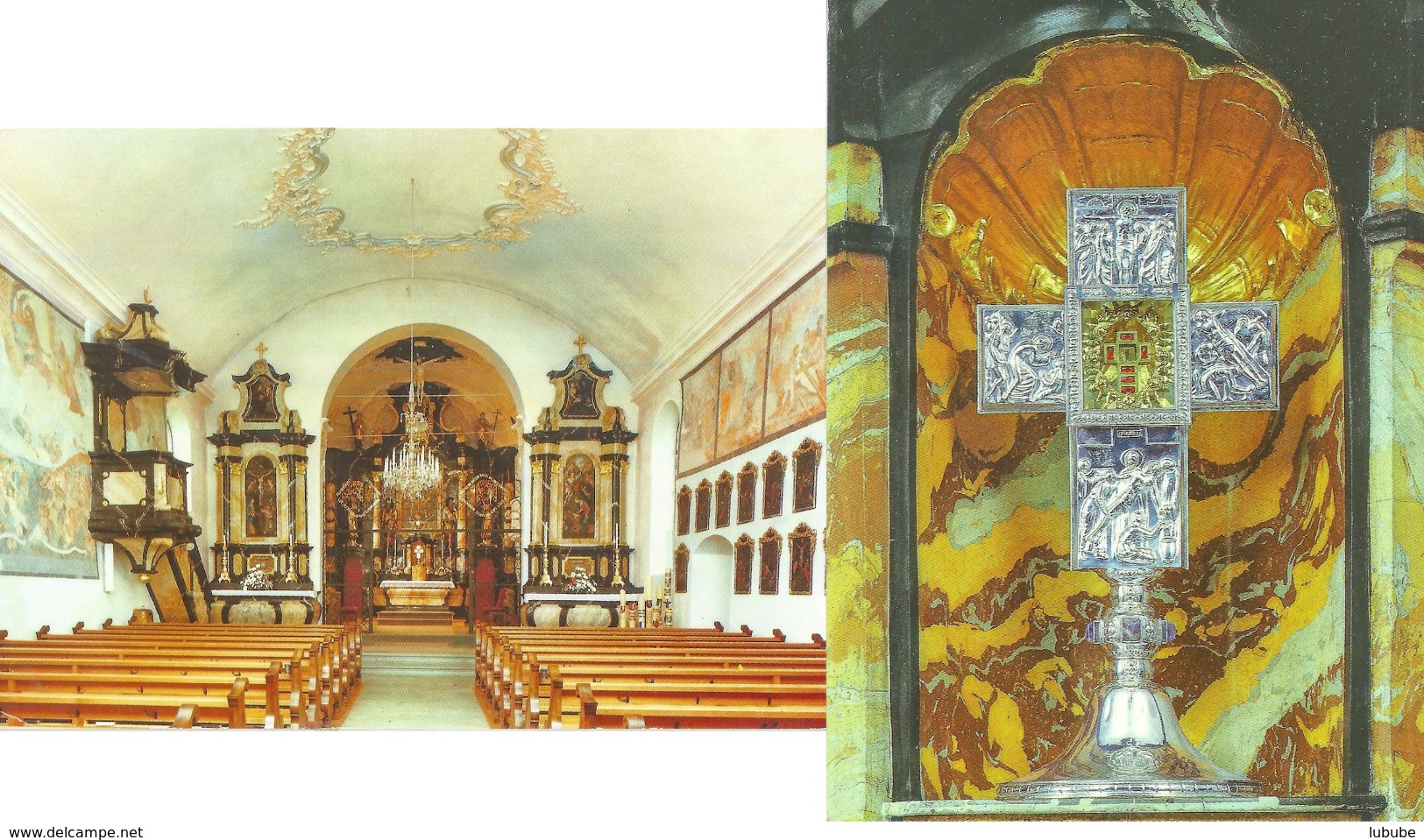 Heiligkreuz Im Entlebuch - Wallfahrtskirche / Kreuzpartikel  (2 Karten)         Ca. 1990 - Entlebuch