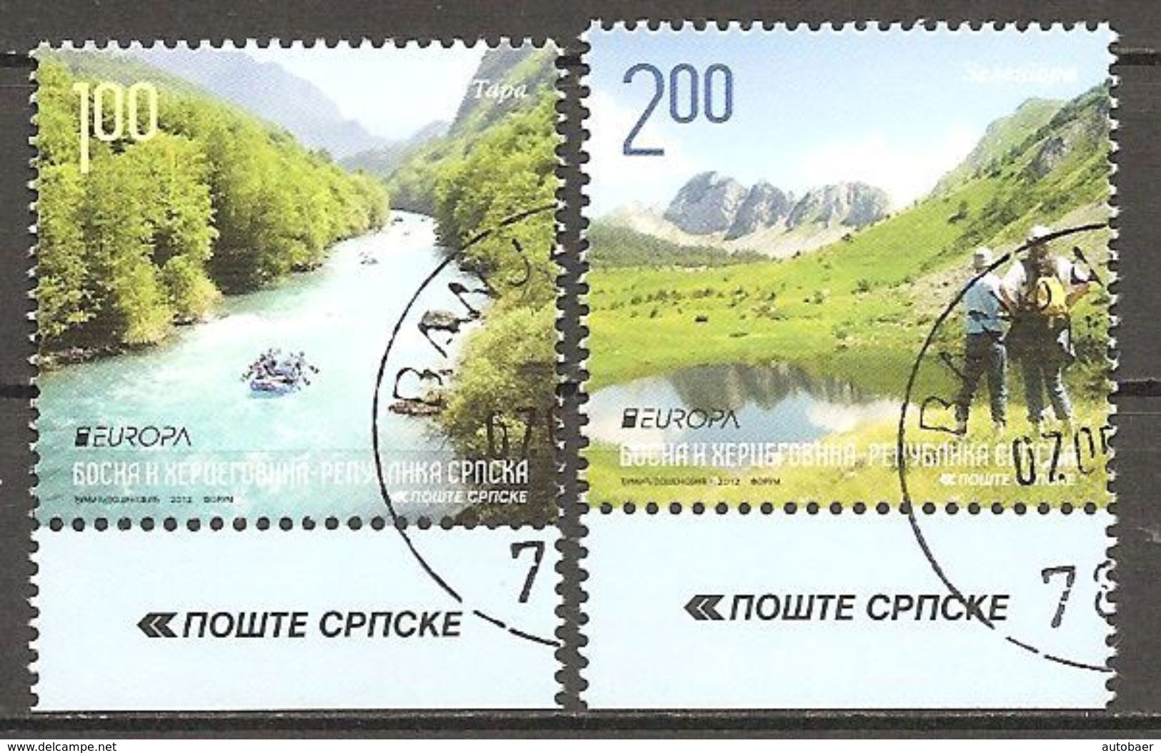 Bosna Bosnia Bosnien Serbia Serba 2012 Europa Cept Michel 563-64 Cancelled Used Oblitéré Gestempelt Oo - 2012