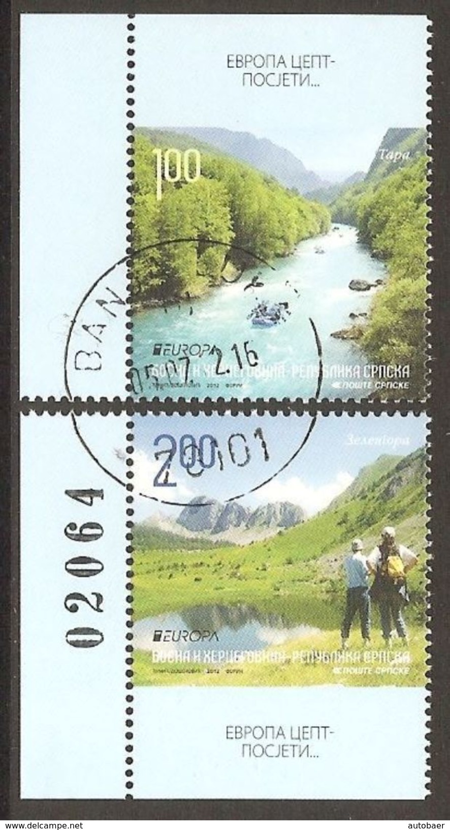 Bosna Bosnia Bosnien Serbia Serba 2012 Europa Cept Michel 563-64D Cancelled Used Oblitéré Gestempelt Oo - 2012