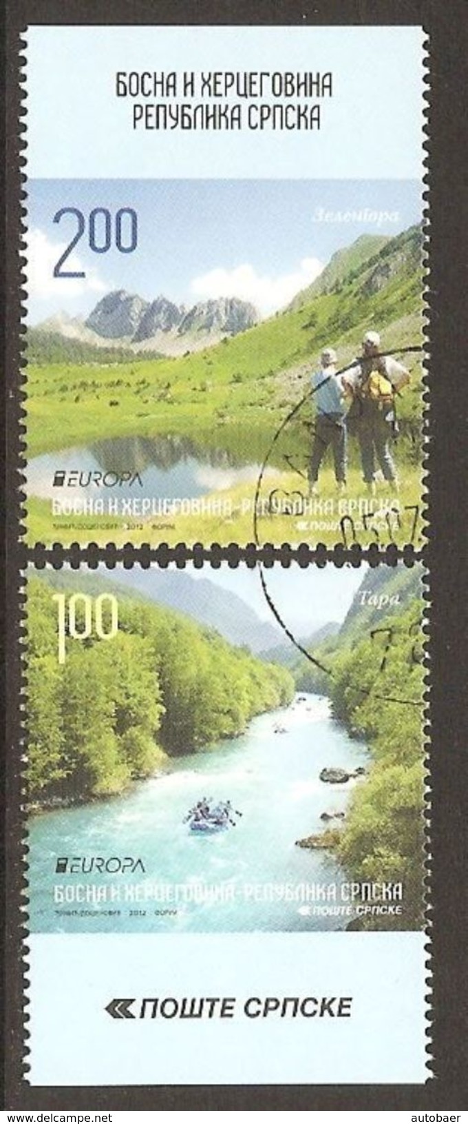 Bosna Bosnia Bosnien Serbia Serba 2012 Europa Cept Michel 563-64D Cancelled Used Oblitéré Gestempelt Oo - 2012