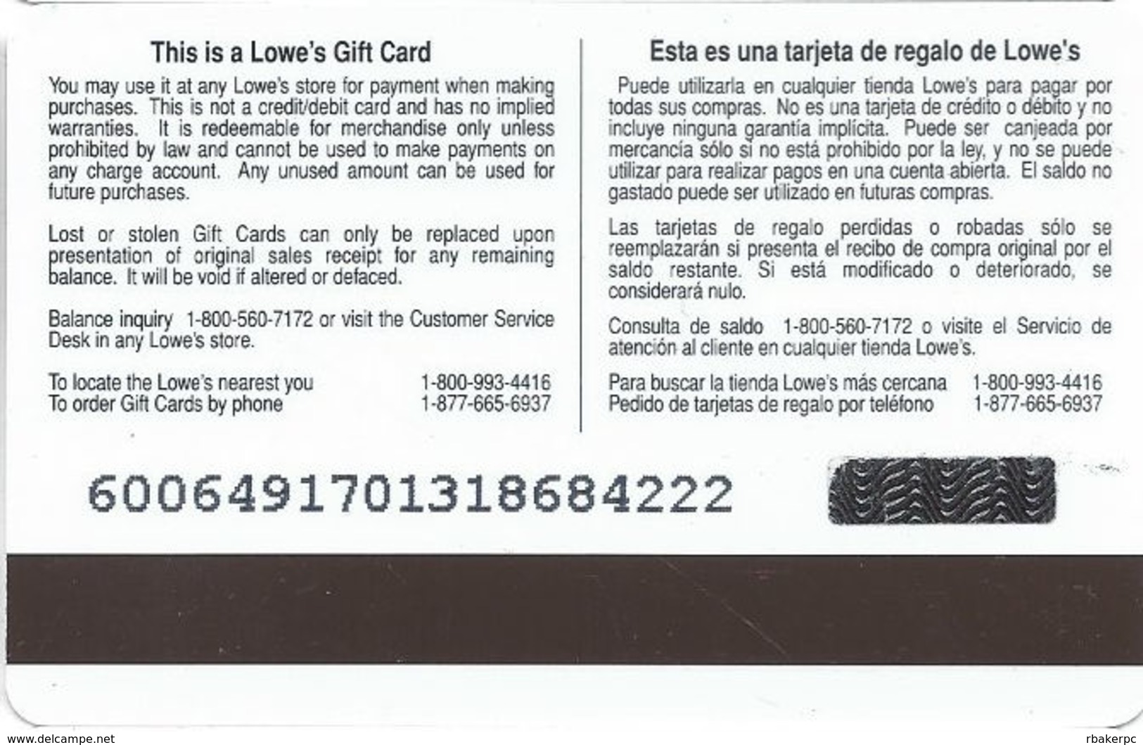 Lowes NCAA Gift Card - Colorado Buffaloes - Gift Cards