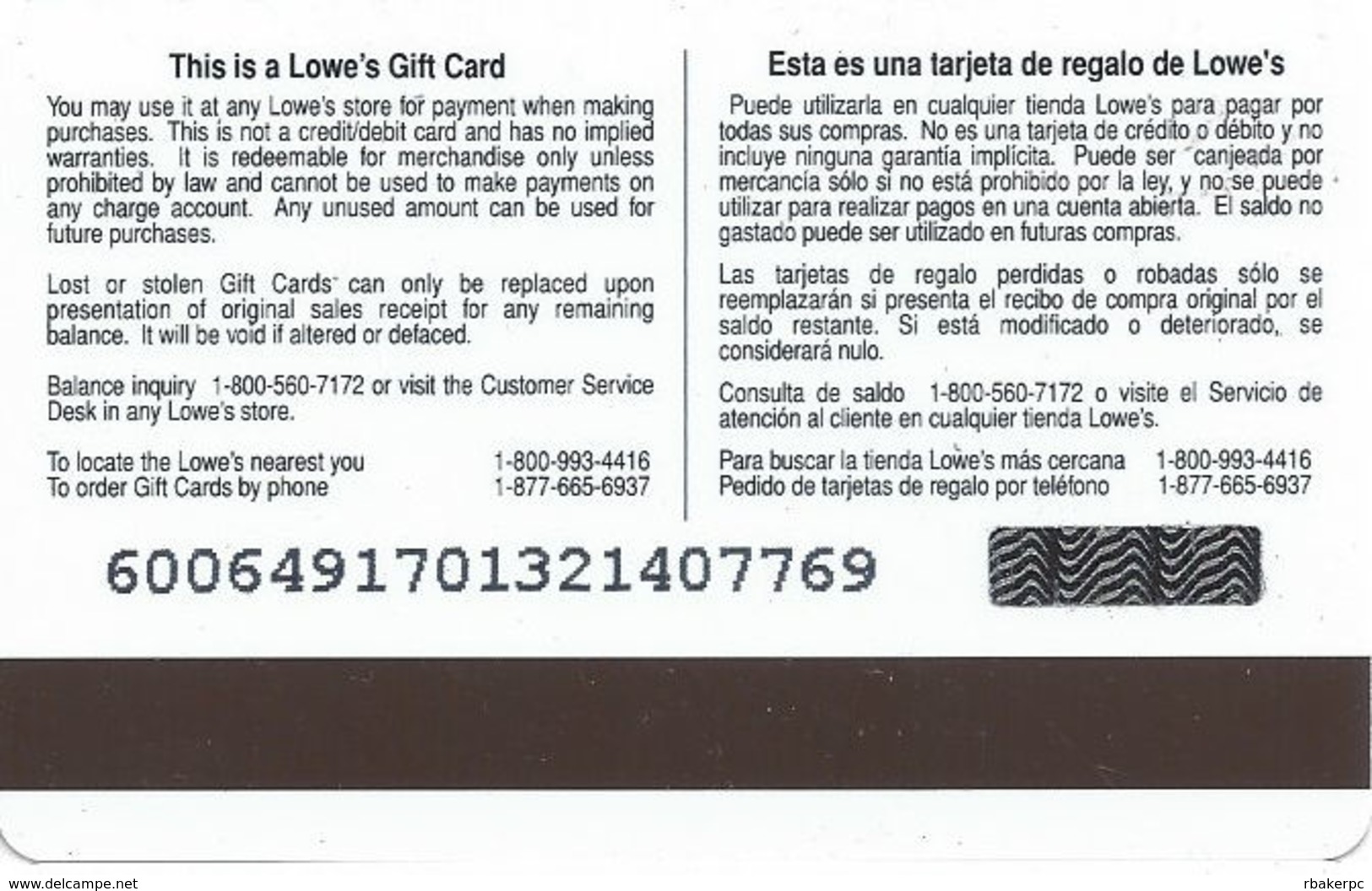 Lowes NCAA Gift Card - Maryland Terrapins - Gift Cards