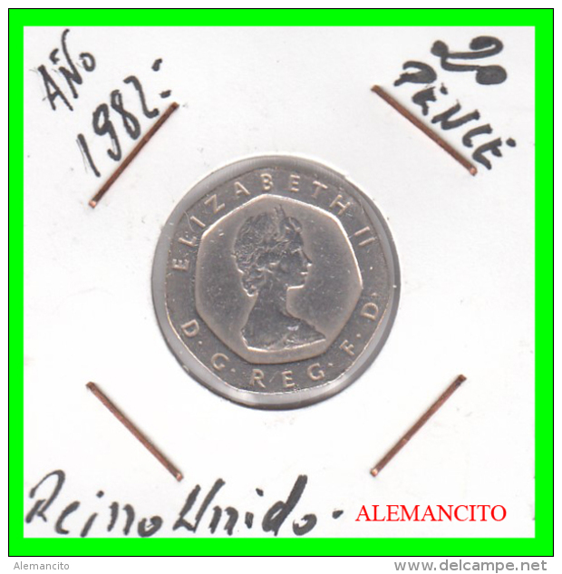 GRAN BRETAÑA     MONEDA DE  20 PENCE .    AÑO 1982 - 20 Pence