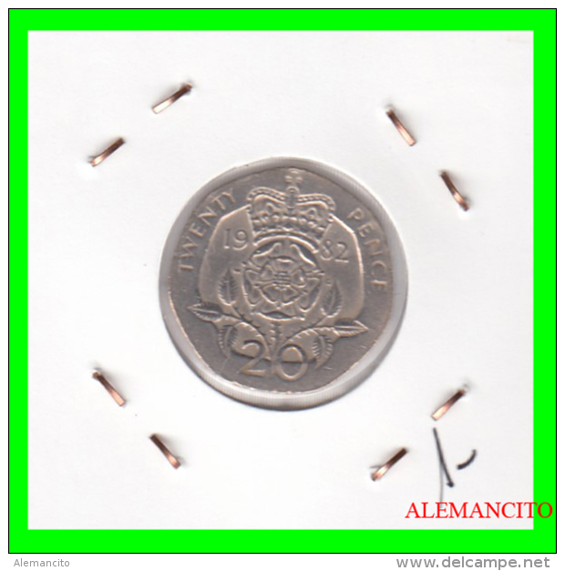 GRAN BRETAÑA     MONEDA DE  20 PENCE .    AÑO 1982 - 20 Pence