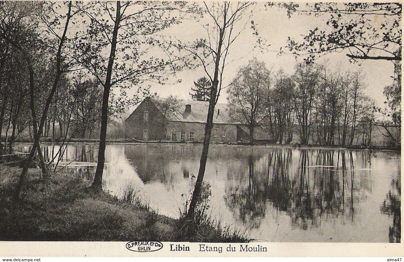 Libin - Etang Du Moulin - Circulé 1949 - Edit. Debehogne, Libraire-papetier, Libin - Libin