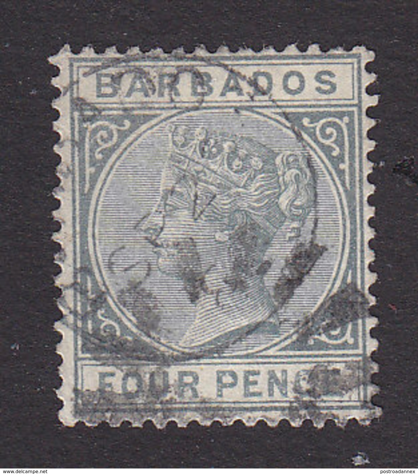 Barbados, Scott #64, Used, Victoria, Issued 1882 - Barbados (...-1966)