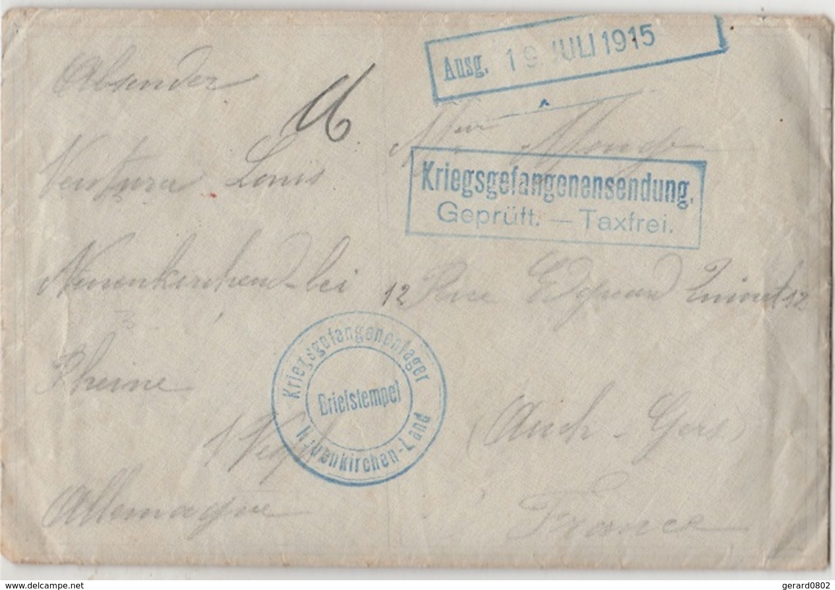 WW1 - Lettre D Un Prisonnier De Guerre Du Camp De NEUENKIRCHEN - L 2068 - Guerra De 1914-18