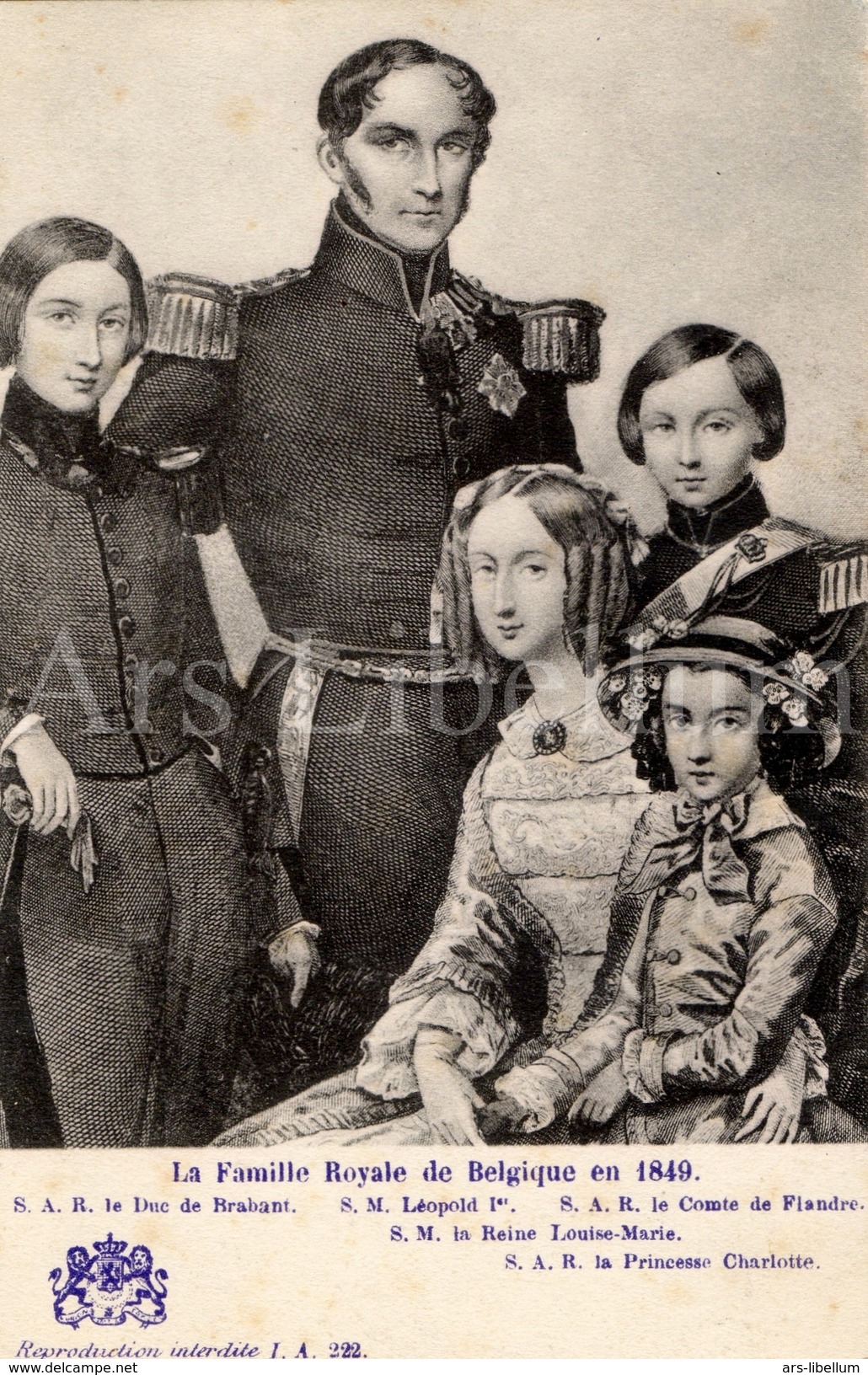 ROYALTY / Belgium / Belgique / België / Roi Leopold I / Koning Leopold I / King Leopold Of The Belgians - Familles Royales