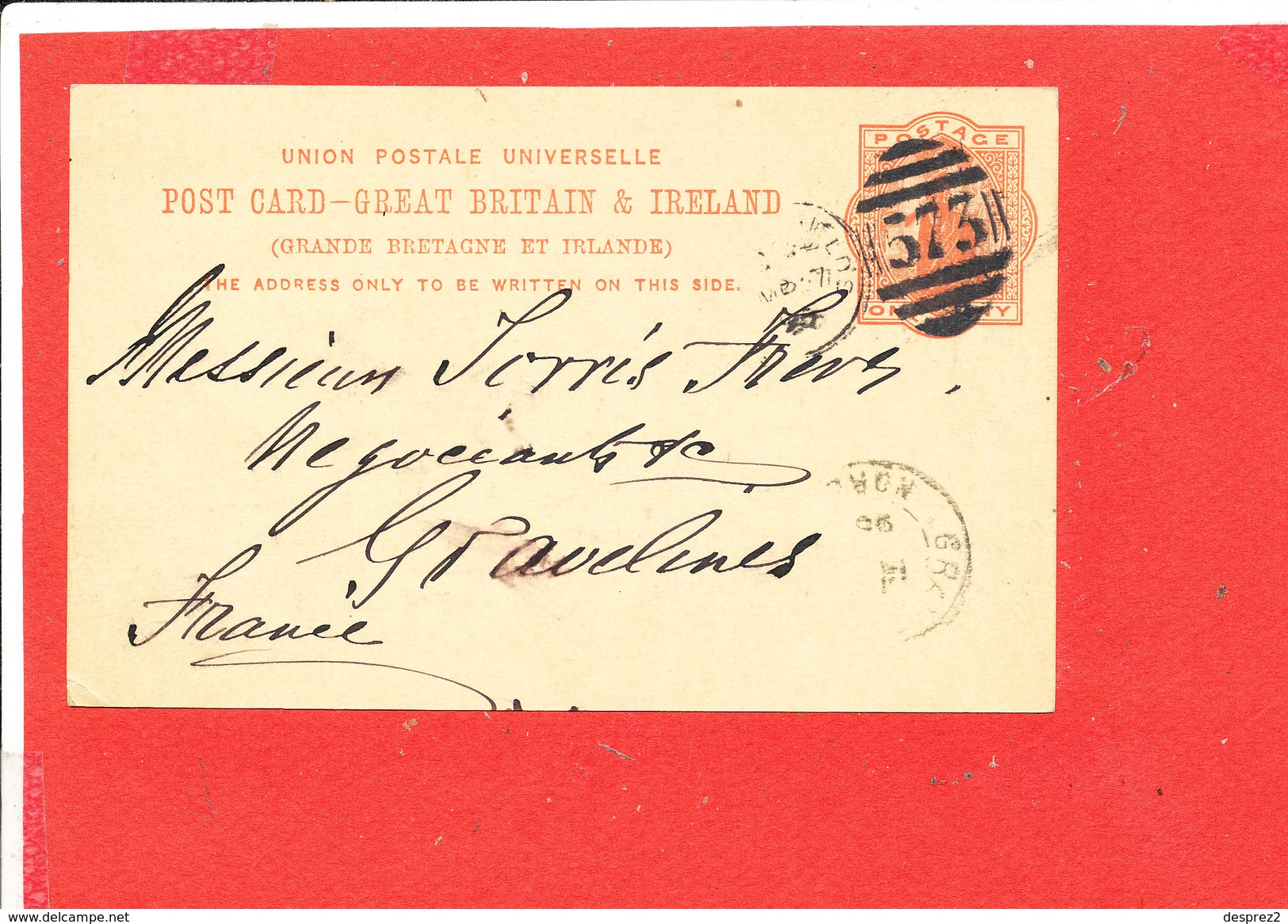 Postacard Great Britain Ireland Envoyée A GRAVELINES  Mr Torris - Royaume-Uni