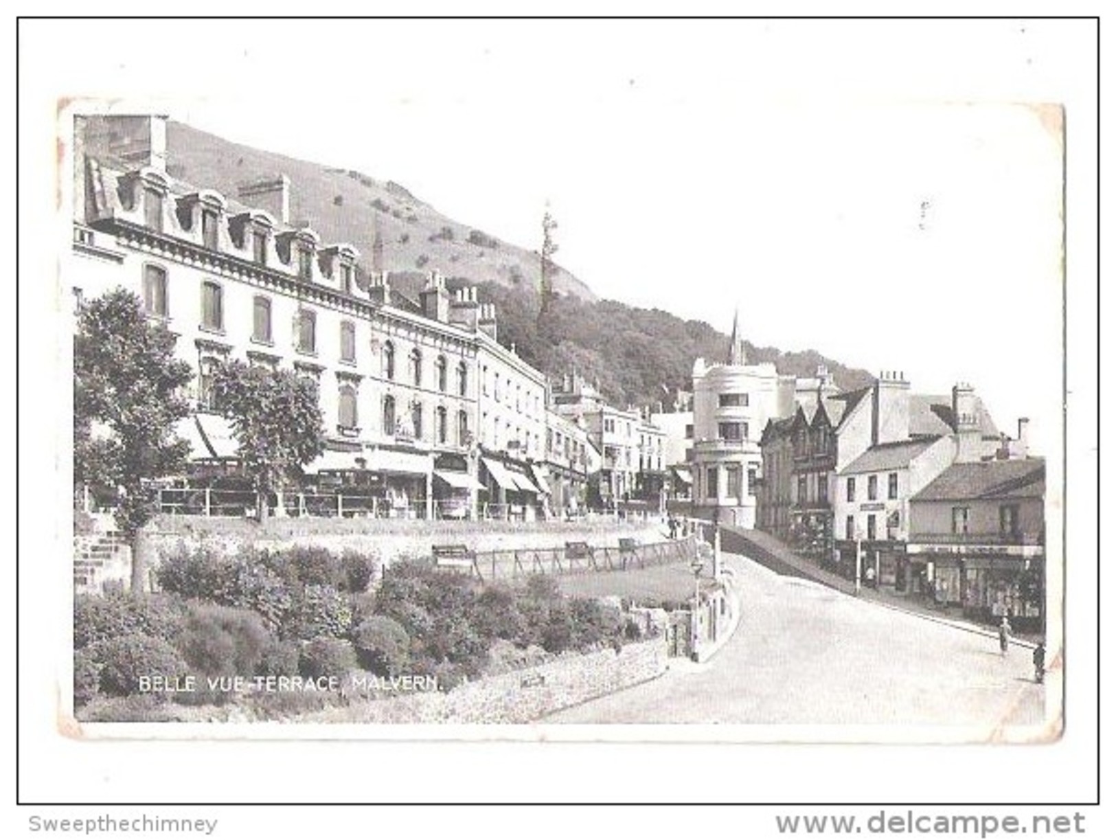 Malvern BELLE VUE TERRACE  Vintage Postcard Worcestershire -  Used 1941 WITH STAMP - Otros & Sin Clasificación